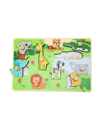 Zoo Animal Peg Puzzle for 24-Months+ Leo & Friends