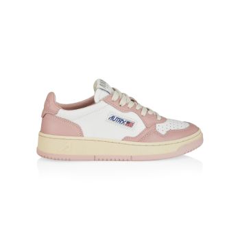 Medalist Bi-Color Leather Sneakers Autry