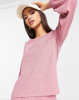 Эксклюзивный свитер с объемными рукавами JDY розово-розового цвета — часть комплекта JDY