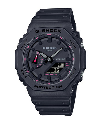 Мужские аналоговые цифровые кварцевые часы с двумя стрелками из черной смолы, 45,4 мм, GA2100P-1A G-Shock