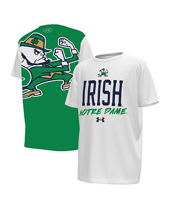 Big Boys White, Green Notre Dame Fighting Irish Gameday T-shirt Under Armour