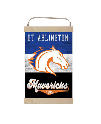 Баннер с ретро-логотипом UT Arlington Mavericks размером 12 x 20 дюймов Jardine