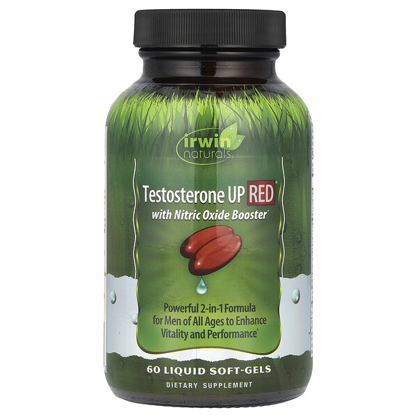 Testosterone UP RED with Nitric Oxide Booster, 60 Liquid Soft-Gels (Жидкие мягкие капсулы) Irwin Naturals