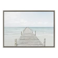 Kate and Laurel Sylvie Pier Beach Framed Wall Art Kate and Laurel