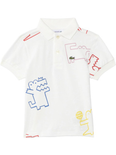 Рубашка-поло Aop Tennis Play Croc с короткими рукавами (маленький ребенок/малыш/большой ребенок) Lacoste Kids