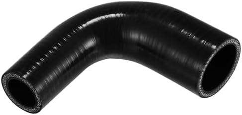 X AUTOHAUX 1 Pcs 25mm/0.98"-38mm/1.50" ID 90mm/3.54" Length 90 Degrees Black Car Silicone Hose Coolant Hose Universal X Autohaux