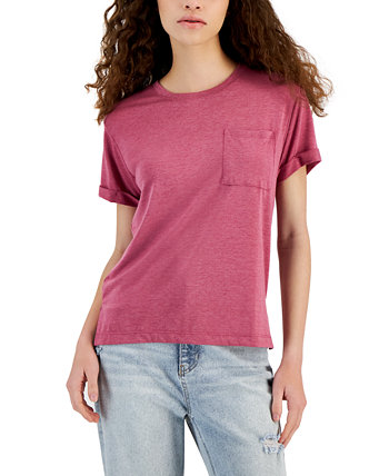 Розовая футболка с круглым вырезом и карманами для детей Juniors' Rose Pink Rose