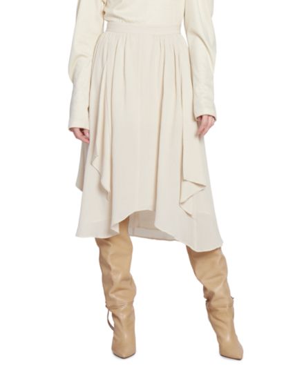 Шелковая юбка Darnae с оборками и драпировкой ISABEL MARANT