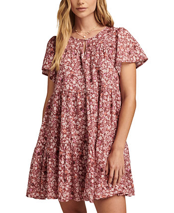 Женское многоуровневое мини-платье из хлопка с цветочным принтом Lucky Brand