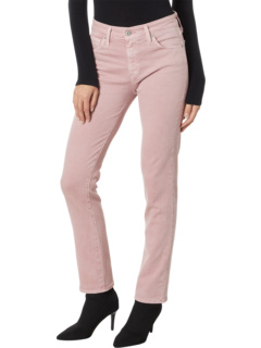 Модель Mari High-Rise Slim Straight в цвете Hi-White Rosy Blush AG Jeans