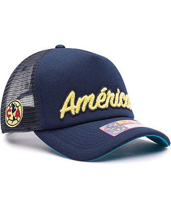 Мужская бейсболка темно-синего цвета Club America Freshman Trucker Snapback Fan Ink