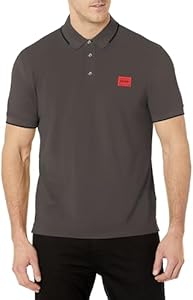 HUGO Men's Square Logo Cotton Polo Shirt Hugo