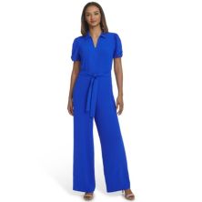 Women's Harper Rose Rouched Sleeve Polo Jumpsuit HARPER ROSE