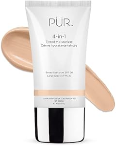 PÜR Beauty 4-in-1 Tinted Moisturizer With SPF 20 - Hydrating Face Moisturizer, Primer, & Foundation With Shea Butter, Aloe Vera & Vitamin B3 - Vegan Friendly - Free of Paraben, Gluten & BPA PUR MINERALS