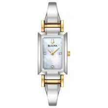 Женские двухцветные часы Bulova Diamond Accent с полубраслетом - 98P188 Bulova
