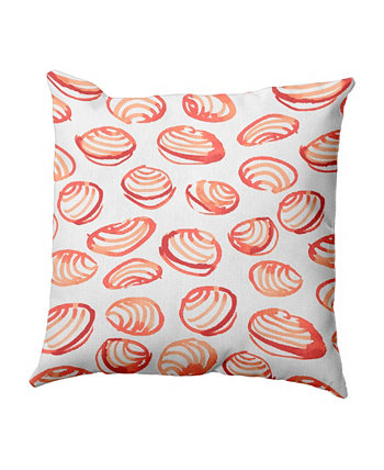 Оранжевая декоративная прибрежная подушка Clams 16 дюймов E by Design