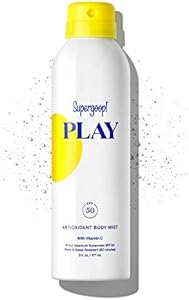 Supergoop! PLAY Antioxidant Body Mist w/ Vitamin C, 6 fl oz - SPF 50 PA++++ Broad Spectrum Sunscreen - Body Spray for Sensitive Skin - Clean Ingredients - Great for Active Days Supergoop!