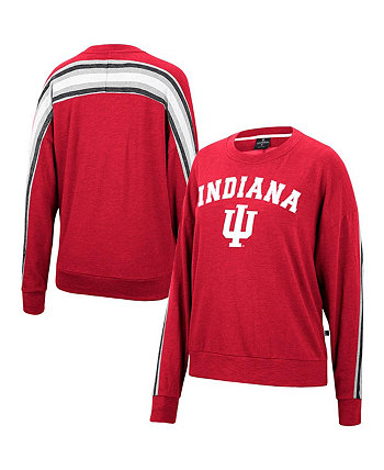 Женский пуловер большого размера с меланжевым принтом Indiana Hoosiers Team Colosseum