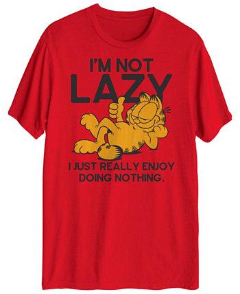 Men's Garfield Not Being Lazy Short Sleeve Graphic T-shirt Hybrid Apparel