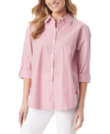 Women's Amanda Striped Button-Front Shirt Gloria Vanderbilt