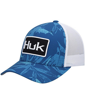 Мужская синяя шляпа Ocean Palm Trucker Snapback HUK