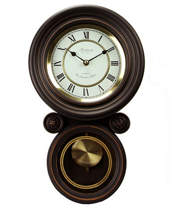 Коллекция Clock Современные круглые настенные часы с маятником Bedford
