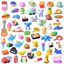 60 Pcs Emoji Erasers Popfun