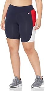 Tommy Hilfiger Women's High Rise Curve Colorblock Bike Short Tommy Hilfiger