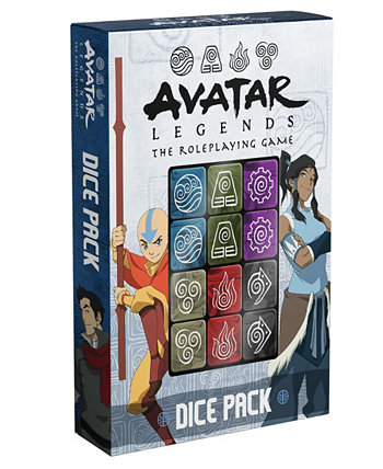 Avatar Legends The Rpg Dice Pack, набор из 12 кубиков с гравировкой, аксессуар для ролевой игры, шестигранный, 6 пар кубиков, демонстрирующих различные типы тренировок Magpie Games