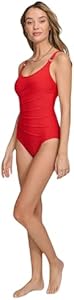 DKNY Women's Over The Shoulder One Piece Swimwuit DKNY