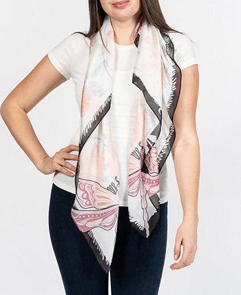 Women's Oversized Butterfly Printed Square Scarf Vince Camuto