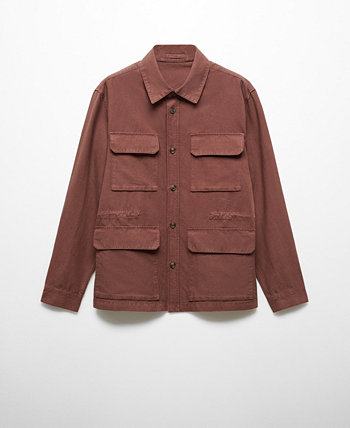 Men's Pocket Linen-Blend Jacket MANGO