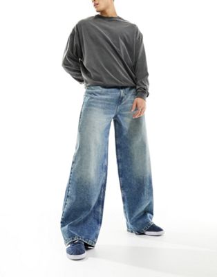 Широкие джинсы со средней посадкой COLLUSION x013, после стирки Collusion