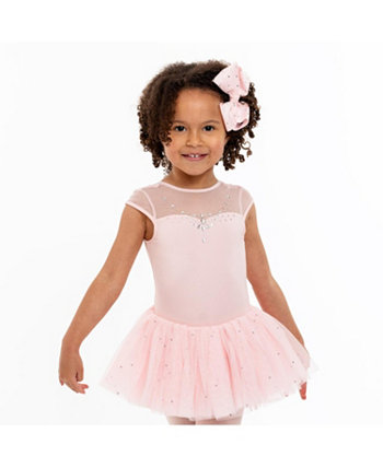 Toddler, Child Girl Pink Jewel Neckline Tutu Dress with 4 Layer Tutu Skirt Flo Dancewear