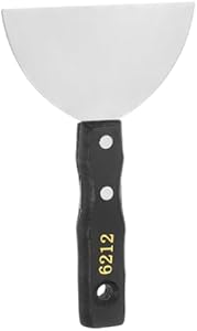 HARFINGTON No.6212 Painting Palette Knife Stainless Steel Flat Large Spatula Pallet Knife Metal Scraper with Wood Handle for Oil Acrylic Paint Canvas Color Mixing Spreading Harfington