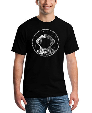 Мужская футболка I Need My Space Astronaut Word Art LA Pop Art