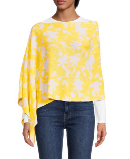 Floral Cashmere Poncho In2 by in Cashmere