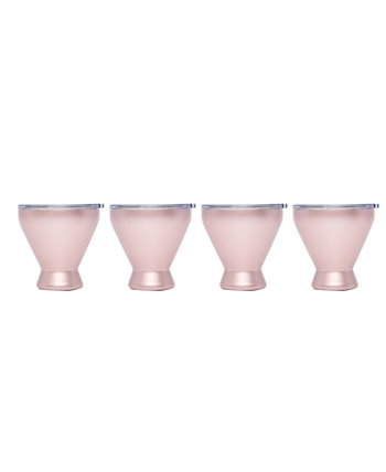 Универсальные стаканы для коктейлей с изоляцией матового розового цвета на 11 унций, набор из 4 шт. Cambridge