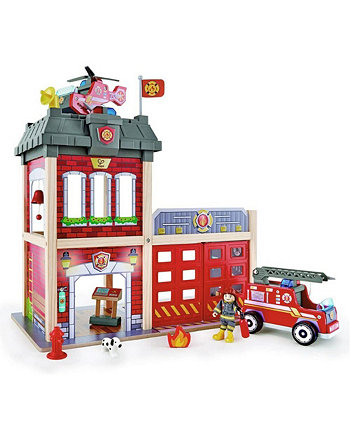 Tri-level Wooden Fire Station Hape