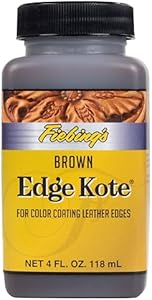 Fiebing's Edge Kote (4oz, Black) - Leather Edge Paint for Shoes, Furniture, Purses, Couches, Belts - Flexible, Water Resistant, Semi Gloss Color Coating Leather Dye to Protect Natural Edges Fiebing's