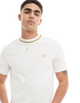 Белая футболка из пике Fred Perry Fred Perry