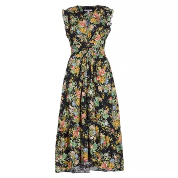 Kris Floral Cotton-Blend Midi-Dress DEREK LAM