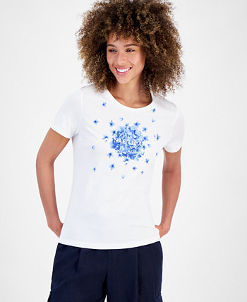 Women's Floral Logo Graphic T-Shirt Nautica Jeans
