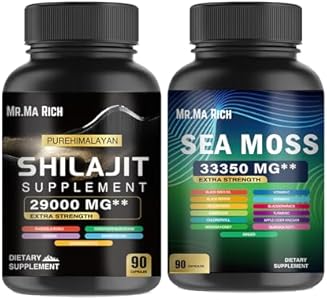 Mr.Ma Rich Sea Moss and shilajit Bundle - 90 * 2 Count (Sea Moss and Shilaji) Mr.Ma Rich