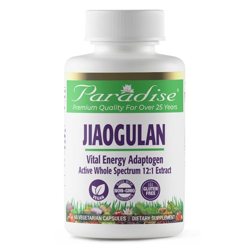 Paradise Herbs Jiaogulan — 60 вегетарианских капсул Paradise Herbs
