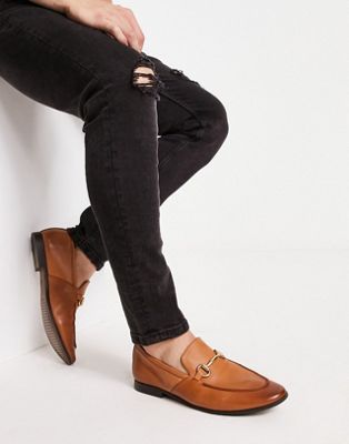 Office lemming bar loafers in tan leather Office