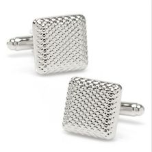 Мужские серебряные текстурированные квадратные запонки Cuff Links, Inc.
