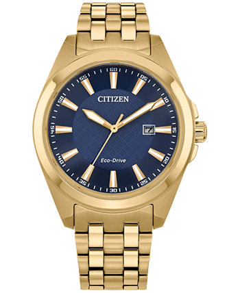 Мужские часы Eco-Drive Peyten с браслетом из нержавеющей стали золотистого цвета 41 мм Citizen