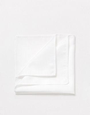 ASOS DESIGN pocket square in white ASOS DESIGN
