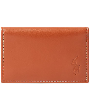 Мужской кошелек для карт из полированной кожи Polo Ralph Lauren